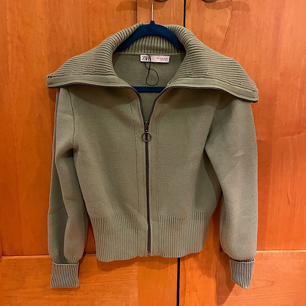 Zara Mint Green sweater Cardigan